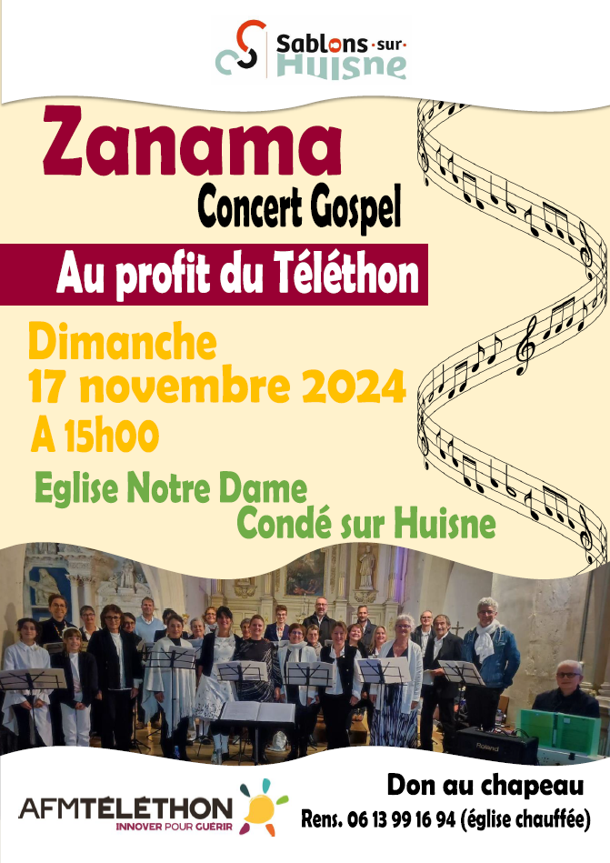 Concert Zanama - au profit du Téléthon