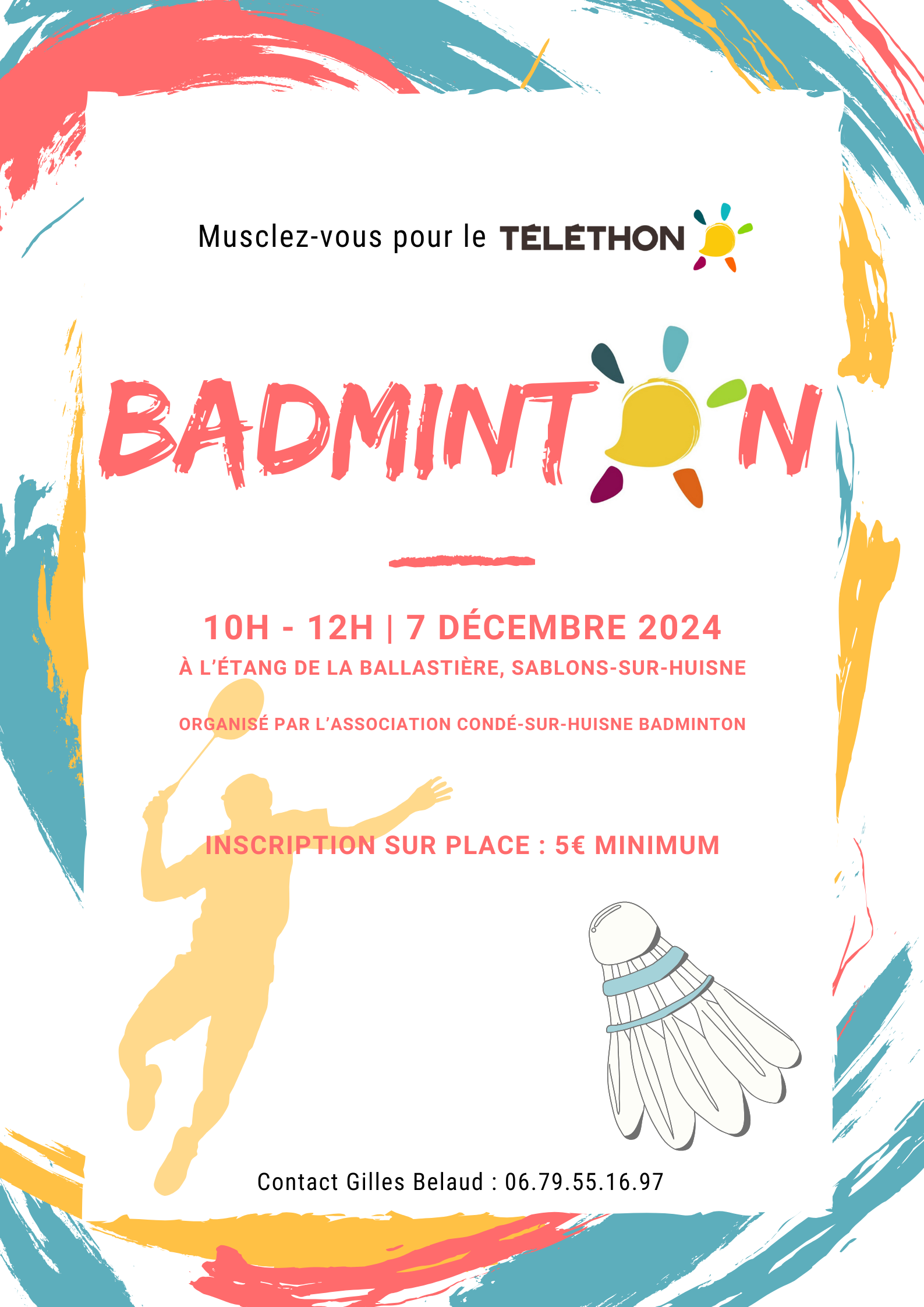 🩷Animations Téléthon 2024 Badminton