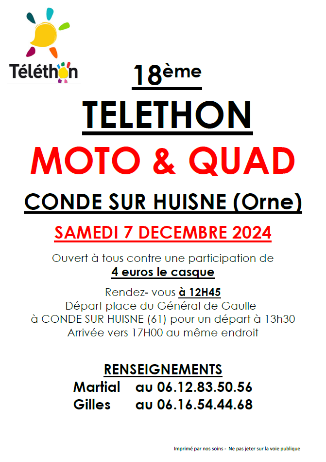 💜 Animations du téléthon 2024 balade Moto Quad