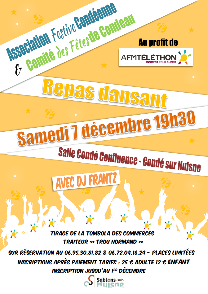 💛Animation téléthon 2024🧬 Repas dansant