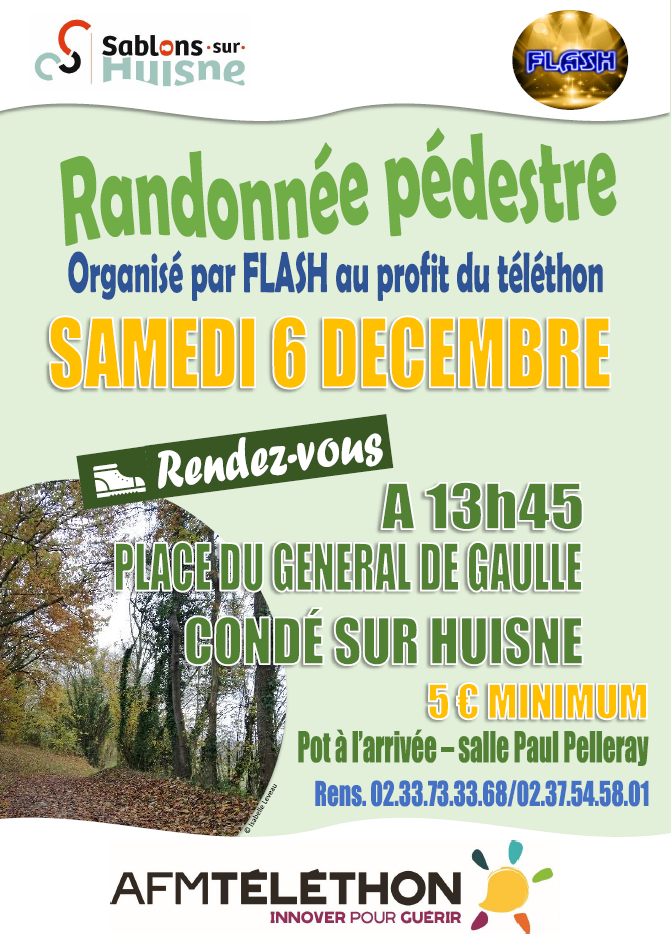 Animations Téléthon 2025 Randonnée pédestre