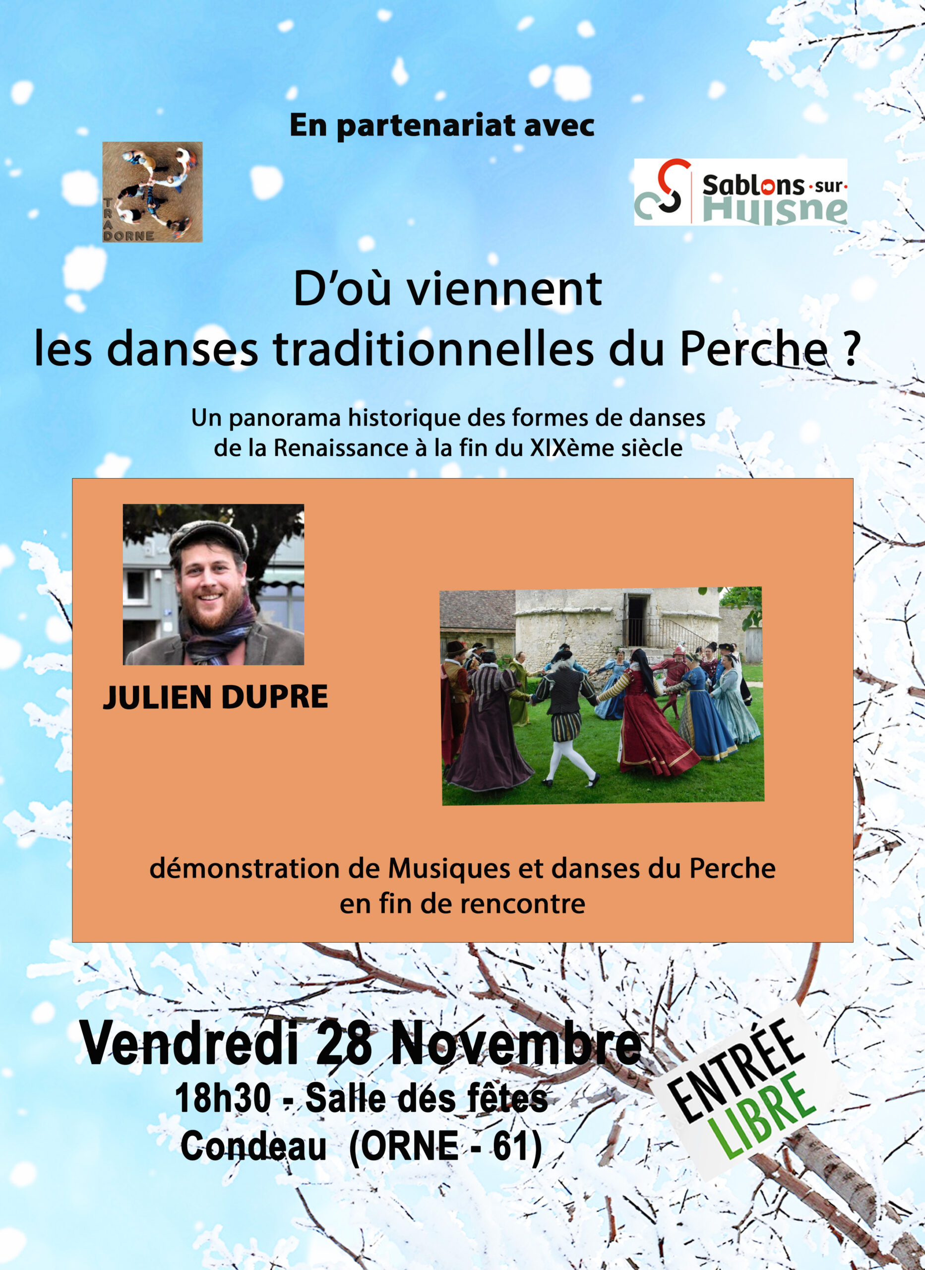 Conférence sur les danses du Perche avec Julien Dupré