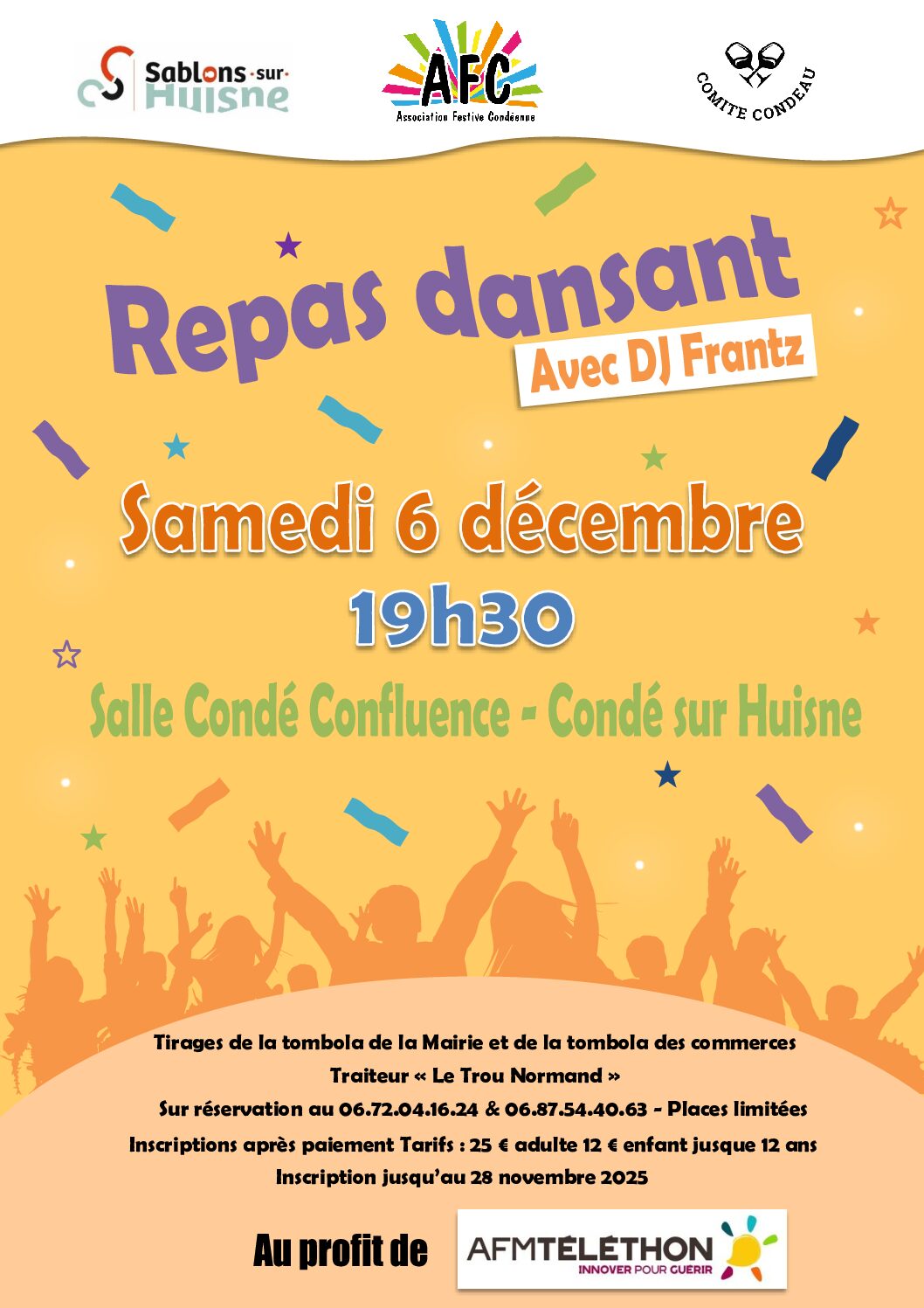 Animation téléthon 2025 Repas dansant