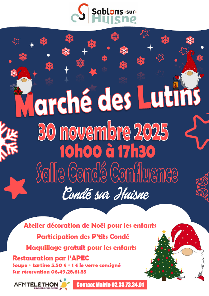 ❤️Animation Téléthon Marché des Lutins