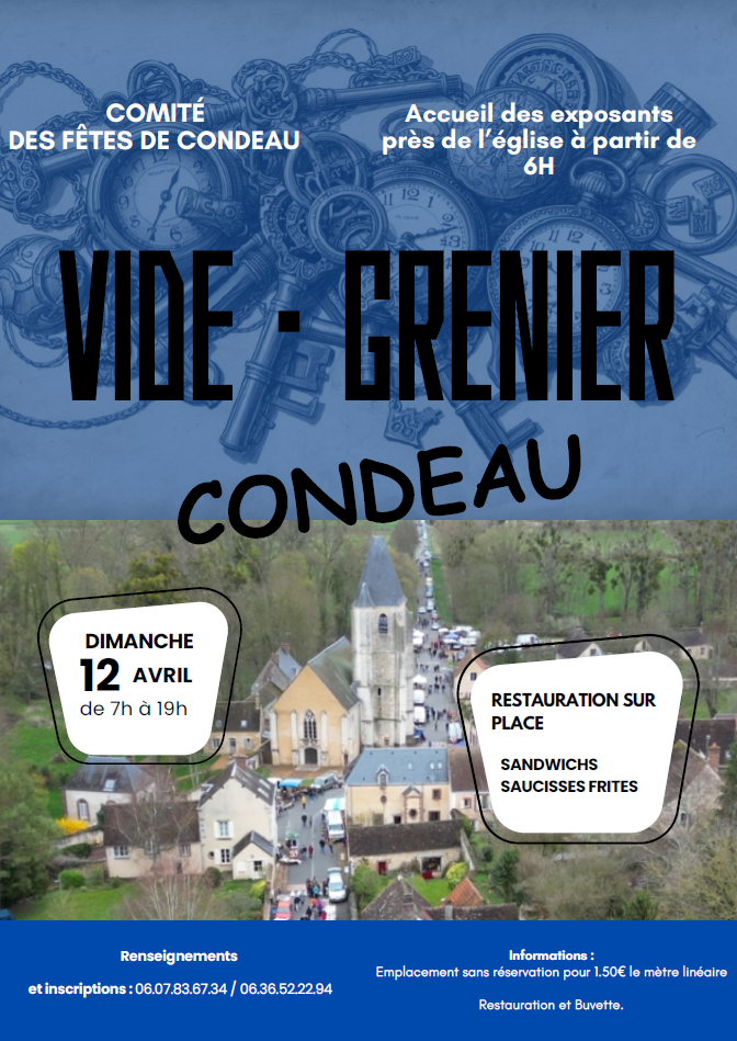 Vide-geniers du Comité des Fêtes de Condeau
